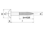 Afbeeldingen van Houtschroef, 4.5 x 40 mm, ronde kop, messing