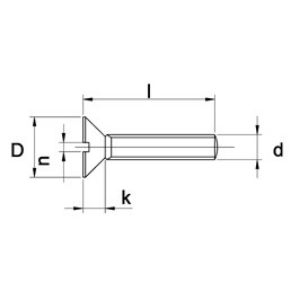 Afbeeldingen van Metaalschroef, m4, 8 mm, platkop, din963, messing