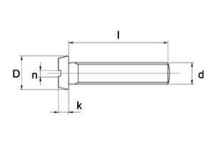 Afbeeldingen van Metaalschroef, m3, 45 mm, plat conische kop, din84, gegalvaniseerd, verzinkt