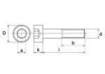 Afbeeldingen van Inbusbout, m10, 35 mm, 12.9, din912, plat conische kop, blank