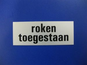 Afbeeldingen van Symbool roken toegang, 130 x 50, zelfklevend aluminium