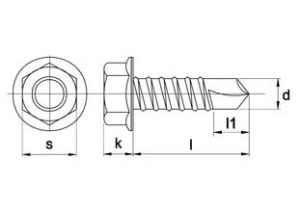 Afbeeldingen van Plaatschroef verz.     zb 6.3x75 zk