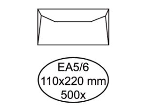 Afbeeldingen van Quantore envelop bank ea5/6 110x220 gom 80gram wit, q180060 