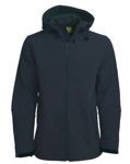 Afbeeldingen van L&S softsh.jack hooded hr zwart   l