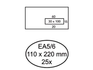Afbeeldingen van Quantore envelop venster 110x220 ea5/6 zelfklevend venster rechts 80gram, 158039 