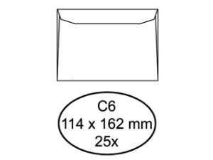 Afbeeldingen van Quantore envelop bank c6 114x162 gom 80gram wit, 158120 