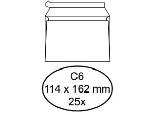 Afbeeldingen van Quantore envelop bank c6 114x162 zelfklevend 80gram wit, 158123 