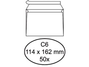 Afbeeldingen van Quantore envelop bank c6 114x162 zelfklevend 80gram wit, 158124 