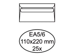 Afbeeldingen van Quantore envelop bank ea5 110x220 zelfklevend 80gram wit, 158126 