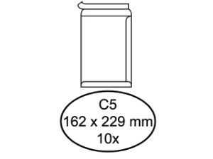 Afbeeldingen van Quantore envelop bank c5 162x229 zelfklevend 100gram wit, 158158 