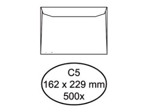 Afbeeldingen van Quantore envelop bank c5 162x229 gom 80gram wit, q180080 