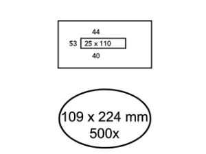 Afbeeldingen van Quantore envelop bankgiro 109x224 gom 80gram wit venster midden , q180440 