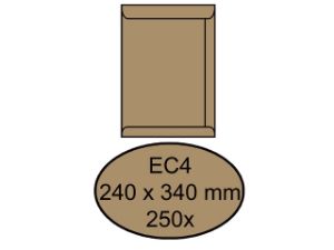 Afbeeldingen van Quantore envelop akte ec4 240x340 gom 100gram bruinkraft, q180680 