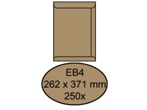 Afbeeldingen van Quantore envelop akte eb4 262x371 gom 100gram bruinkraft, q180690 