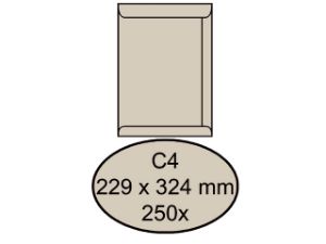 Afbeeldingen van Quantore envelop akte c4 229x324 gom 120gram cremekraft, q180720 