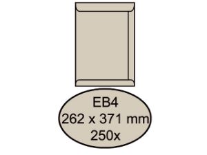 Afbeeldingen van Quantore envelop akte eb4 262x371 gom 120gram cremekraft, q180740 