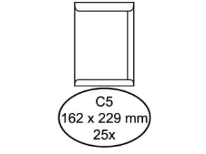 Afbeeldingen van Store envelop akte c5 162x229 100gram 25stuks wit, xo qua stor3125 