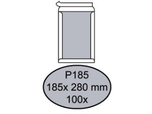 Afbeeldingen van Quantore envelop bordrug p185 zelfklevend 120gram wit 185x280, q181000 