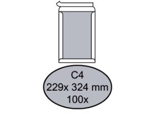 Afbeeldingen van Quantore envelop bordrug c4 229x324 zelfklevend 120gram wit, q181015 