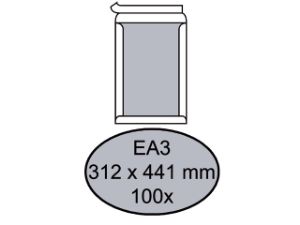 Afbeeldingen van Quantore envelop bordrug ea3 zelfklevend 120gram wit 312x441, q181040 