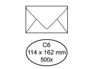 Afbeeldingen van Envelop bank 114x162mm 70gr wit