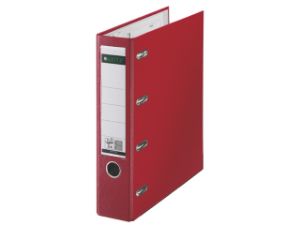 Afbeeldingen van Leitz ordner 2xa5 dwars karton 80mm a4 rood, 10120025 