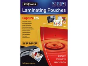 Afbeeldingen van Fellowes lamineerhoes, a4, 125 micron, verpakking 100 vel, 5307407, glanzend