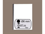Afbeeldingen van GBC bindrug, 6 mm, a4, 21,rings, verpakking 100 stuks, 4028173, zwart