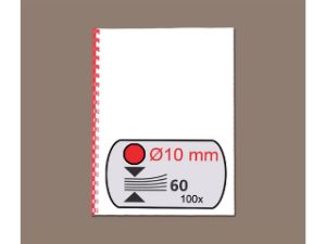 Afbeeldingen van GBC bindrug, 10 mm, a4, 21 rings, verpakking 100 stuks, 4028215, rood