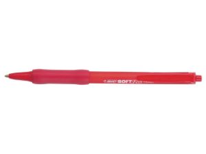 Afbeeldingen van Bic balpen soft feel 837399, clic, rood