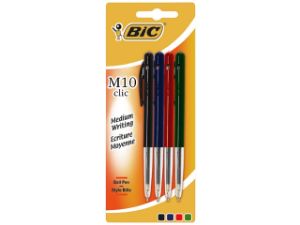 Afbeeldingen van Bic balpen m10, 802070, verpakking 4 stuks, assortiment