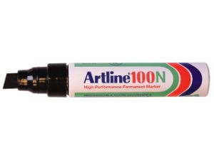 Afbeeldingen van Artline viltstift 100, 4 - 12 mm, 629203, schuin, zwart