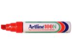 Afbeeldingen van Artline viltstift 100, 4 - 12 mm, 629202, schuin, rood