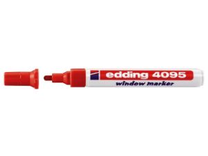 Afbeeldingen van Edding krijtstift 4095/1, 2 - 3 mm, 8331002, t.b.v. window, rond, rood