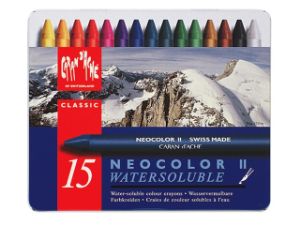 Afbeeldingen van Caran d'ache waskrijt neocolor ii, verpakking 15 stuks, 7500315, assortiment