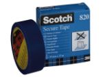 Afbeeldingen van 3M scotch plakband, 35 mm, 33 meter, 820blu, verzegel, blauw