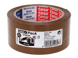 Afbeeldingen van Tesa verpakkingstape, 50 mm, 66 meter, 57168-00000-05, pp, low bruin
