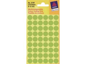 Afbeeldingen van Zweckform etiket, 12 mm, verpakking 270 stuks, 3149, lichtgroen