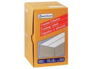 Afbeeldingen van Zweckform etiket, 135 x 38 mm, verpakking 1000 stuks, 3435, wit