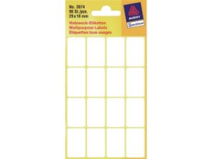 Afbeeldingen van Zweckform etiket, 29 x 18 mm, verpakking 96 stuks, 3074, wit