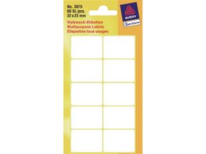 Afbeeldingen van Zweckform etiket, 32 x 23 mm, verpakking 60 stuks, 3075, wit