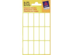 Afbeeldingen van Zweckform etiket, 38 x 14 mm, verpakking 90 stuks, 3076, wit