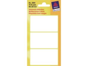 Afbeeldingen van Zweckform etiket, 66 x 38 mm, verpakking 18 stuks, 3084, wit