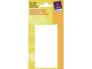 Afbeeldingen van Zweckform etiket, 98 x 51 mm, verpakking 6 stuks, 3047, wit