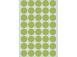 Afbeeldingen van Herma etiket rond, 19 mm, verpakking 1280 stuks, 2255, groen