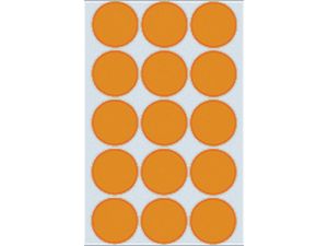 Afbeeldingen van Herma etiket rond, 32 mm, verpakking 360 stuks, 2274, fluor oranje