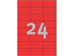 Afbeeldingen van Zweckform etiket, 70 x 37 mm, verpakking 2400 stuks, 3448, rood