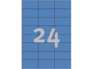 Afbeeldingen van Zweckform etiket, 70 x 37 mm, verpakking 2400 stuks, 3449, blauw