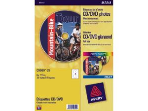 Afbeeldingen van Avery etiket cd, verpakking 50 stuks, fotokwaliteit, c9660-25, hoogglans