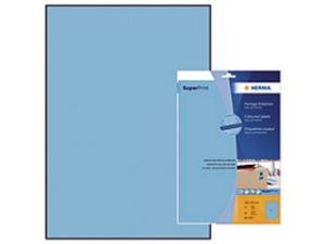 Afbeeldingen van Herma etiket, 210 x 297 mm, a4, verpakking 20 stuks, superprint, 4423, blauw